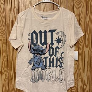 Disney Women's Cream Stitch Graphic Tee